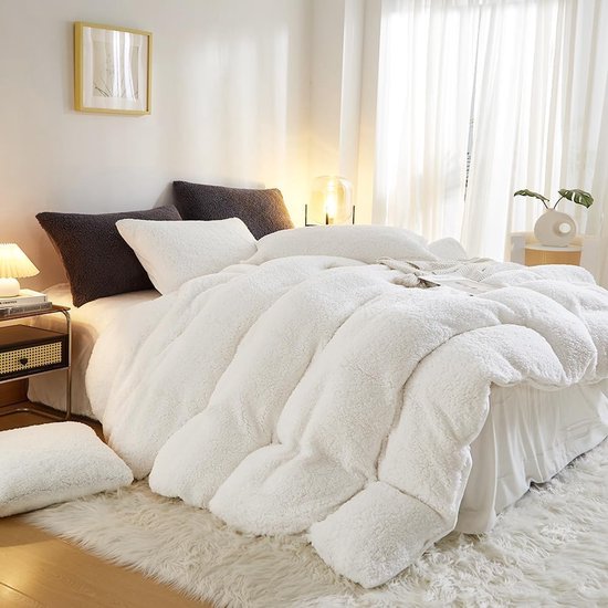 Winter dekbedovertrek 135x200 teddy fleece