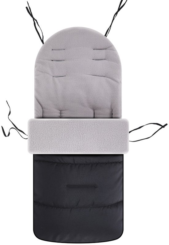 Winter kinderwagen tas - universele kinderwagen hoes - kinderwagen voetenzak - winter slaapzak - warme kinderwagen voetenzak - kinderwagen accessoires - 86*45cm -Grijs van Merkloos