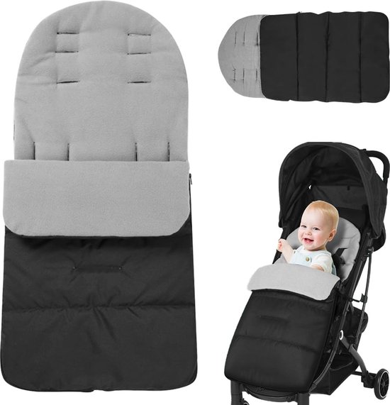 Winter Kinderwagen Voetenzak - Universele pasvorm, weerbestendig, zacht thermisch fleece, kinderwagen voetwarmer met ritssluiting voor kinderwagens en joggers van KIDUKU