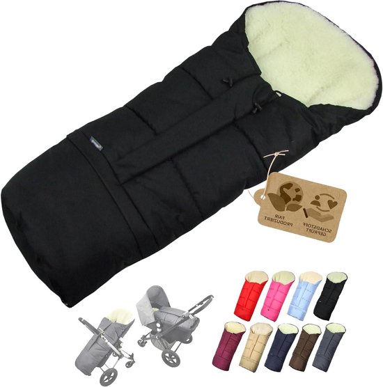Winter Voetenzak - Baby Slaapzak - Kinderwagen Warm Houden - Verstelbare Lengte - 90-110 cm - Zwart