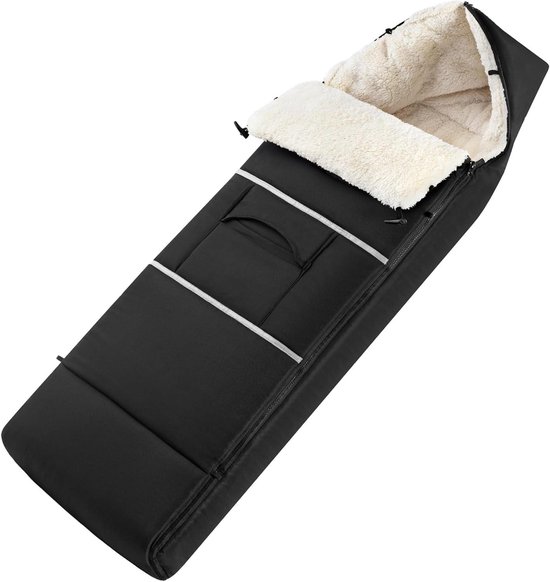 Winter voetenzak - Buggy deken - Kind warm houden - Waterdicht winddicht - XL - Zwart