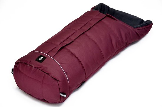 Winter Voetenzak - Kinderwagen Accessoire - Bescherming Tegen Kou - Waterdicht Winddicht - 105 x 48 cm - Bordeaux Zwart van Merkloos