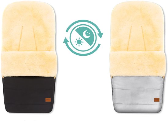 Winter Voetenzak Kinderwagen & Buggy - Reflecterend - Teddyvoering - Waterafstotend & Winddicht - Lamsvacht Medicinaal Gelooid - Fillikid van Fillikid