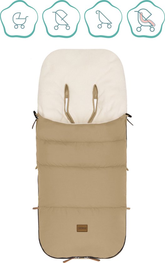 Winter voetenzak kinderwagen en buggy - Antislip - Thermoregulerend - Toffee - fillikid van Merkloos
