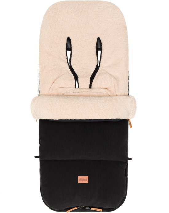 Winter voetenzak kinderwagen en Buggy - Antislip - Thermoregulerend - Waterafstotend - Corduroy - Zwart - Fillikid van Merkloos