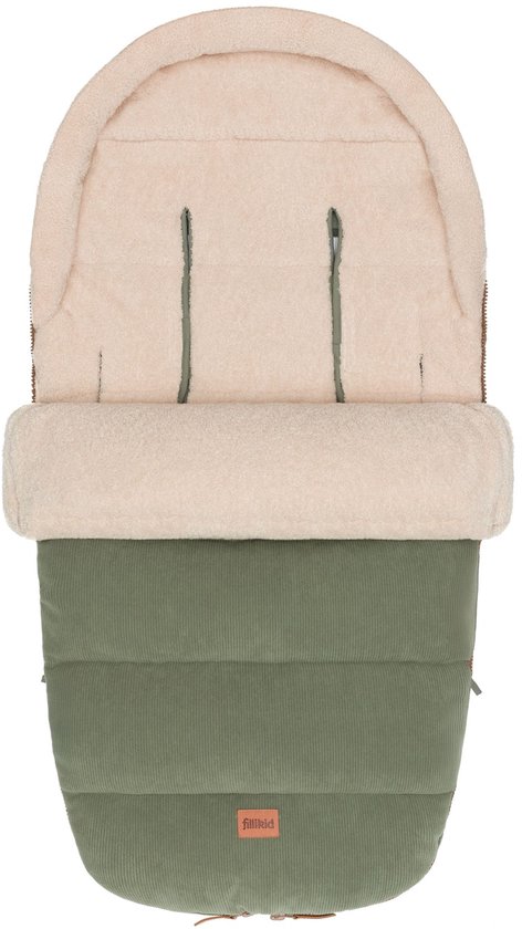 Winter voetenzak kinderwagen en buggy Teddy - Thermo - Waterafstotend - Ritssluiting - Corduroy - Groen - Fillikid van Fillikid