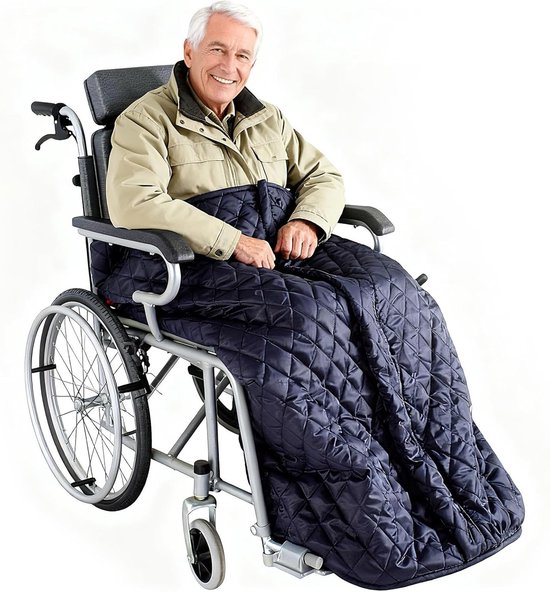 Winterse Dekens voor Rolstoelen - Winddichte en Warmtebeschermende Voetenzak van Fleece - Bescherming tegen Koude, Vocht en Vuil (130cm)