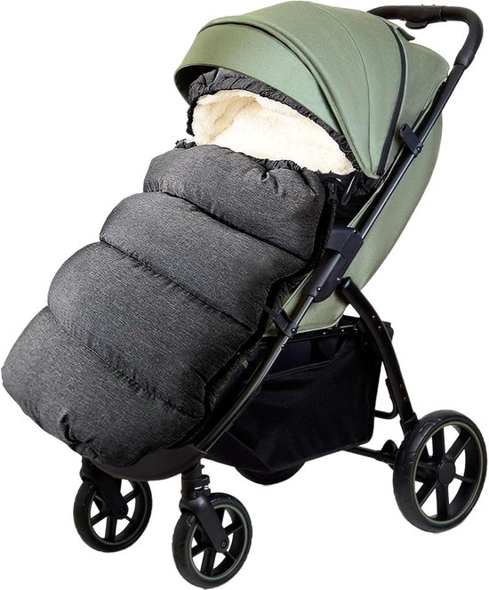 Winterse Voetenzak voor Kinderwagens, Universele Extra Grote Voetenzak, Dubbel Laags en Warm, Geschikt voor de Meeste Kinderwagens en Perfect voor Koude Dagen