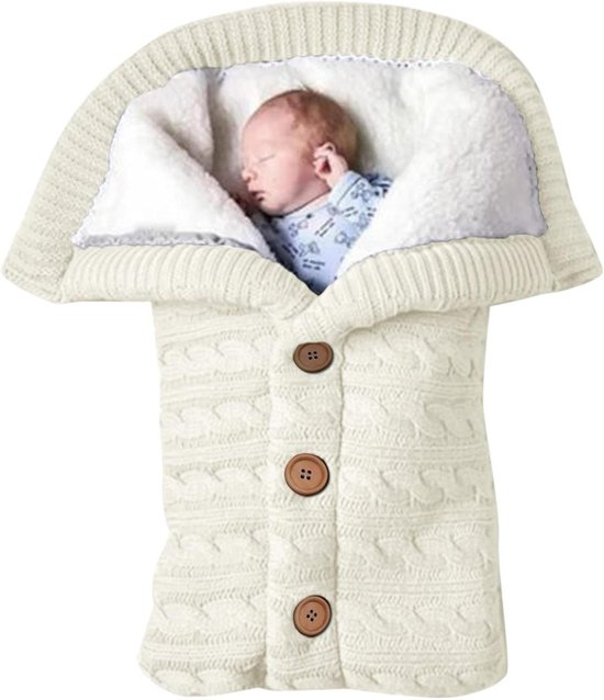 Wintervoetenzak Baby - Kinderwagen Zak Baby - Warm Houden Baby - Sherpa Voering - 0-6 Maanden - Grijs