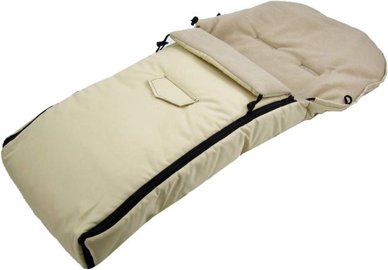 Wintervoetenzak - Kinderwagenzak Buggyzak - Baby Warm Houden - Waterafstotend Fleece - 108 cm - Beige