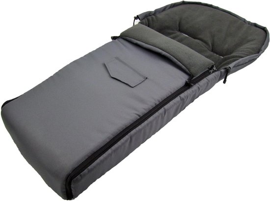 Wintervoetenzak - Kinderwagenzak Buggyzak - Baby Warm Houden - Waterafstotend Fleece - 108 cm - Donkergrijs
