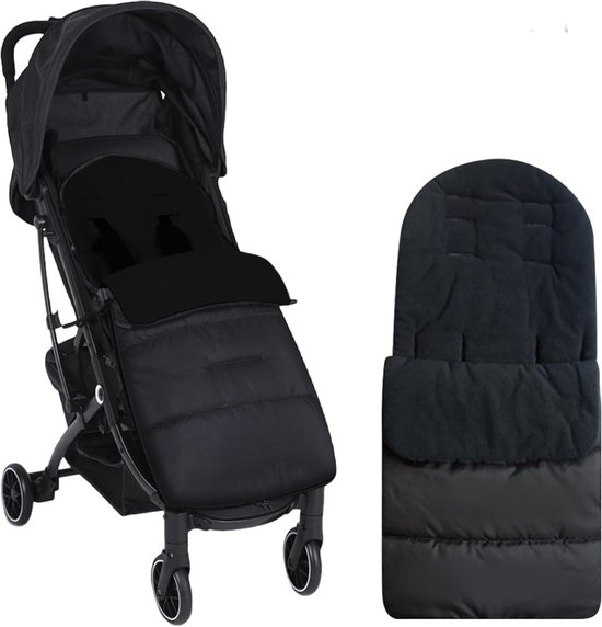 Wintervoetenzak voor kinderwagen en buggy, koraalfleece, verstelbare ritsen, universeel en warm