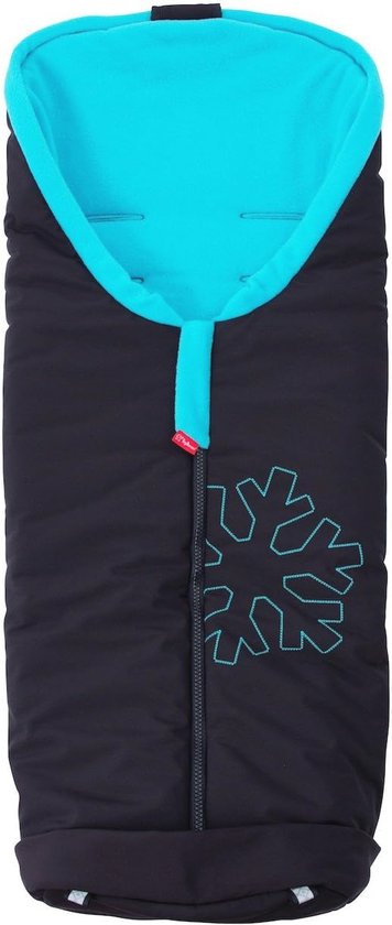 Wintervoetenzak voor Kinderwagen en Buggy - Zwart/Aqua
