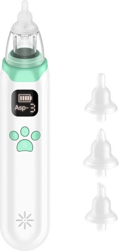 WiseOne® Elektrische Baby Neusreiniger - Neuszuiger - Aspirator - Snoetenpoetser - Neuszuiger baby - Neuspeer - Draadloos van WiseOne