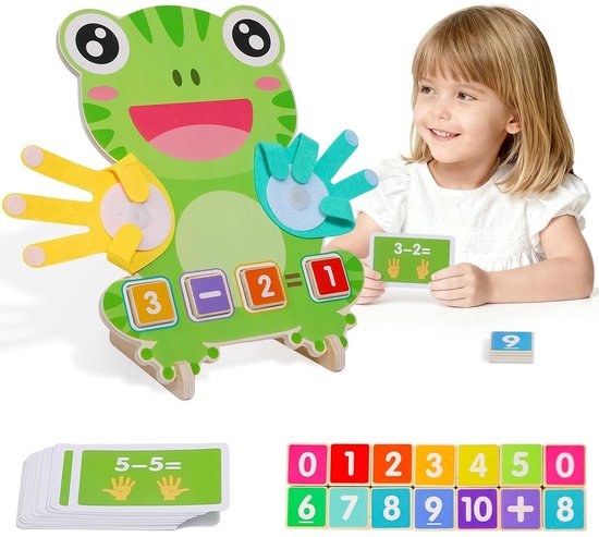 Wiskundig leermateriaal Telblokken - Educatief speelgoed voor kinderen, voorschools speelgoed voor 3-5-jarigen, Montessori-speelgoed Verjaardagscadeau (groot kikkermodel) van Merkloos