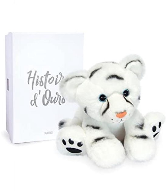 Witte Tijger Knuffel, 18 cm - Zacht en Speels Pluche Dier
