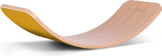 Wobbel® Original Blank gelakt met vilt Mosterd van Wobbel