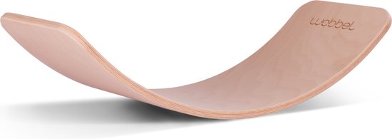 Wobbel®- The Original - transparant gelakt het originele balansbord, duurzaam speelgoed, FSC keurmerk, jarenlang speelplezier van Merkloos
