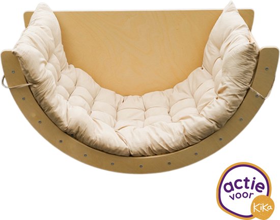 Wobli 5-in-1 Houten Klimboog Klimrek Met Kussen – Tekentafel – Speelboog - Speeltoestel – Montessori Speelgoed van Merkloos