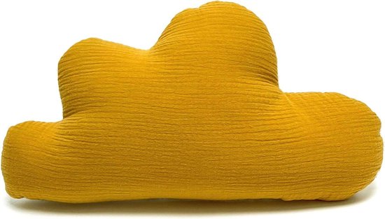 Wolkenkussen Baby - Knuffelkussen Naam - Cadeau Geboorte - Handgemaakt In Hamburg - Standaard Maat - Beige