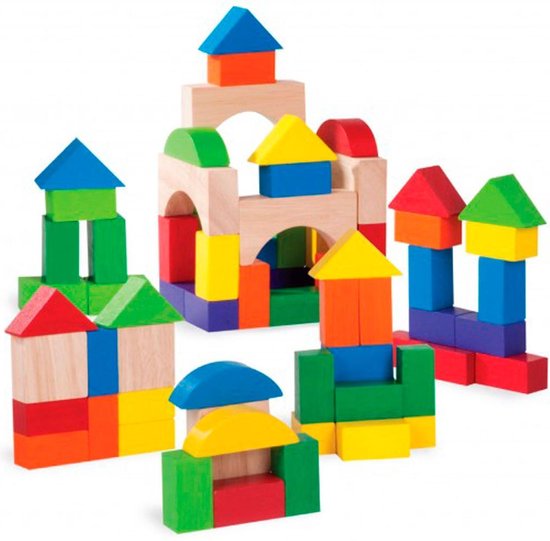 Wonder World - Bouwblokken - Gekleurd - 75 stuks van Wonder World