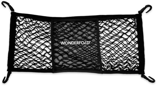 WonderFold – Stevig bagagenet kinderwagen – zwart, rekbaar van Merkloos