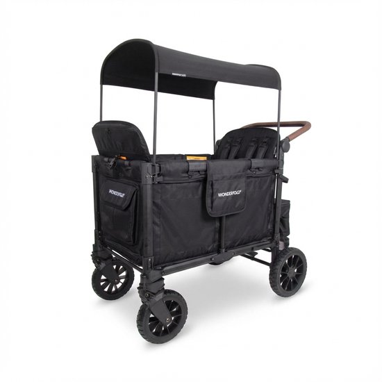 WonderFold W4 – Luxe Pro Quad Kinderwagen – 4 Zitplaatsen – All-Terrain XL Wielen van Merkloos