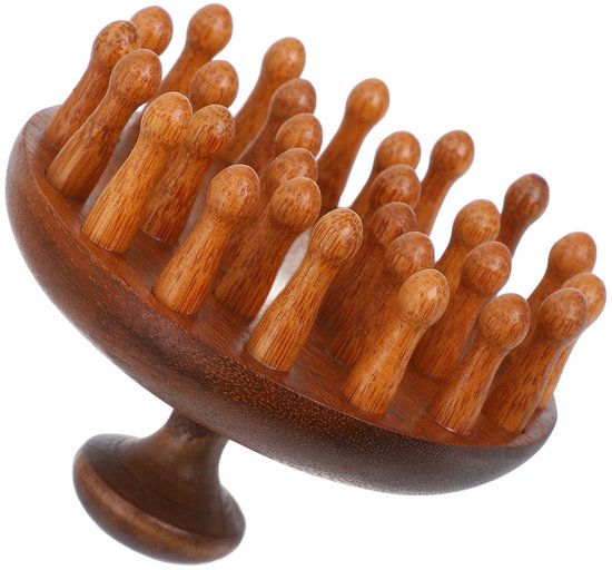 Wooden Massage Comb Wooden Scalp Massage Device Wooden Massage Body Brush Scalp Massage Comb Head Massage Comb Portable Wooden Scalp Comb Portable Hair Massage Brush Guasha Tool van Merkloos