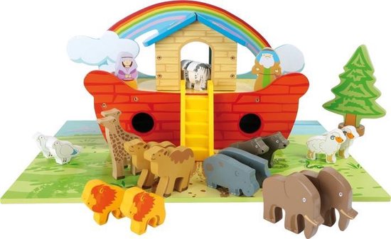 Wooden Noah's Ark Play Set - Houten speelgoed vanaf 3 jaar van Jumbo