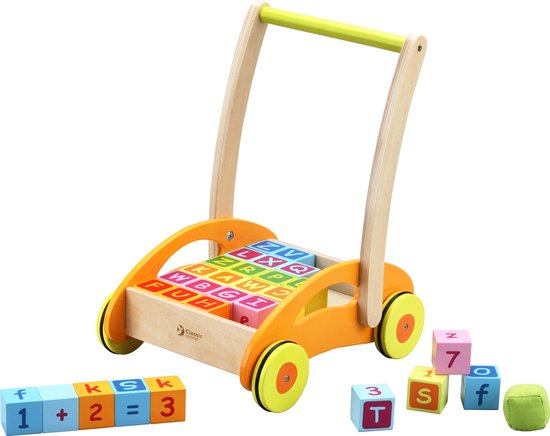Wooden Toys Classic World Wooden Walker with Blocks van Classic World
