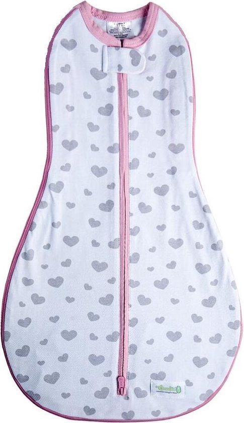 Woombie Original Hartjes 0-3 maanden Inbakerzak - inbakeren - slapen - baby van Woombie