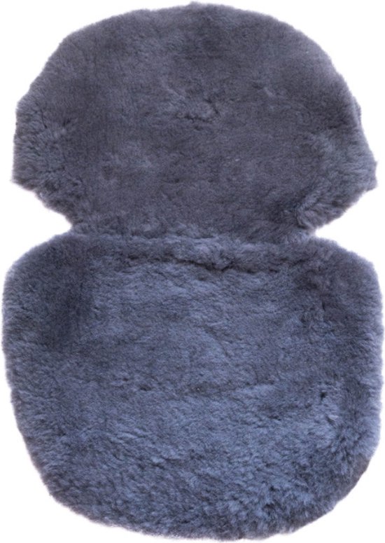 WOOOL Schapenvacht 2-in-1 Kinderwagen Buggy - SNUGGY (Grijs) - Inleg & Opleg - 100% Echte Schapenvacht - Kort Geschoren Wol - Veilig, ECO & Duurzaam van WOOOL