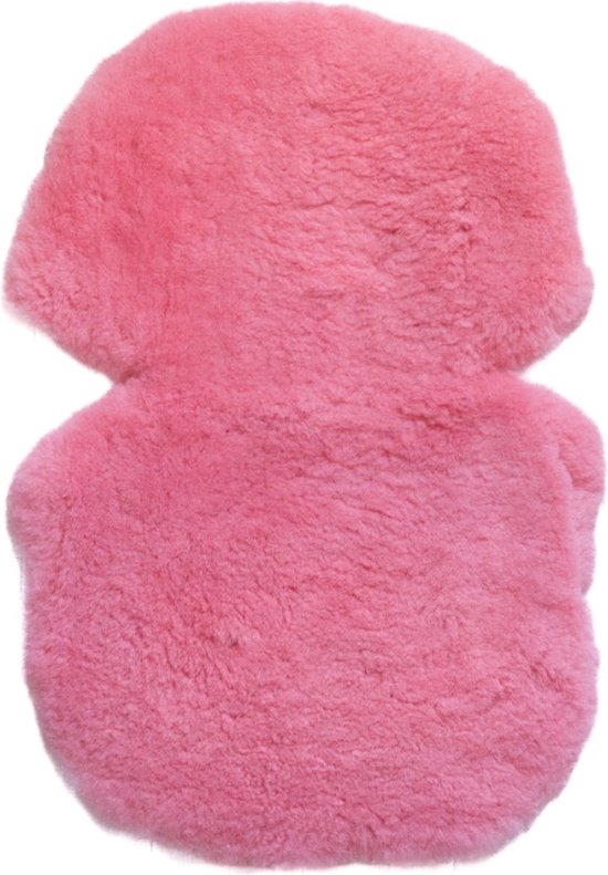 WOOOL Schapenvacht 2-in-1 Kinderwagen Buggy - SNUGGY (Roze) - Inleg & Opleg - 100% Echte Schapenvacht - Kort Geschoren Wol - Veilig, ECO & Duurzaam van Merkloos