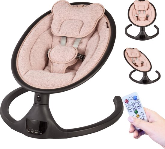 X Adventure Wipstoel Elektrisch Rocco / Schommelstoel Met Bluetoothfunctie & Afstandsbediening- Teddy Oud Roze van X Adventure