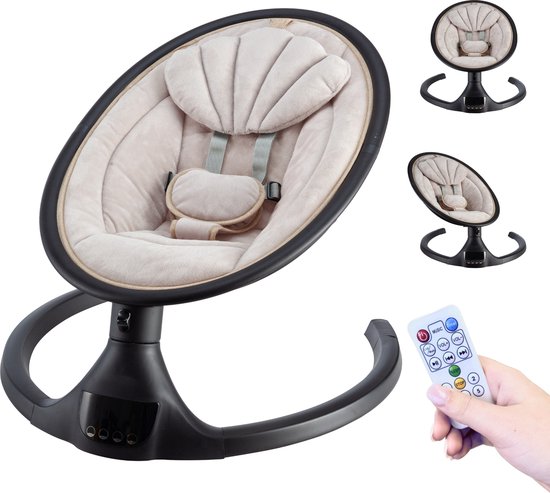 X Adventure Wipstoel Elektrisch Rocco / Schommelstoel Met Bluetoothfunctie & Afstandsbediening- Velvet Nougat van Merkloos