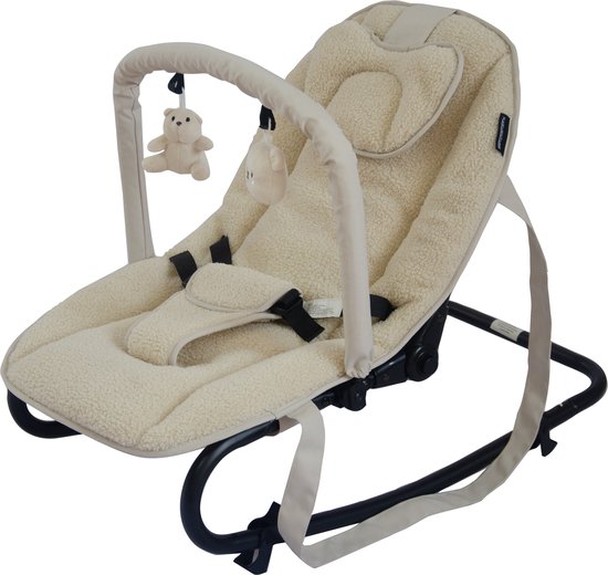 X Adventure Wipstoeltje - Verstelbare rugleuning & Inklapbaar - Draagbare schommelstoel - Beige (0-9 mnd) van X Adventure
