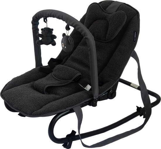 X Adventure Wipstoeltje - Verstelbare rugleuning & Inklapbaar - Draagbare schommelstoel - Donker Grijs (0-9 mnd) van X Adventure