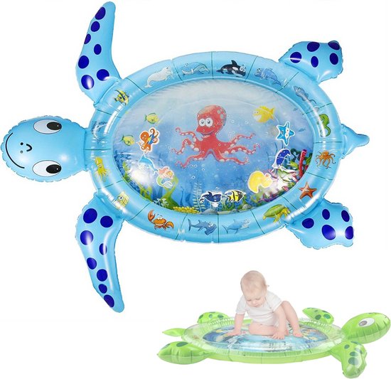 Xerolax Waterspeelmat - Watermat - Baby - Speelmat - Binnen - Buiten - Kraamcadeau - Opblaasbaar - Blauw van $