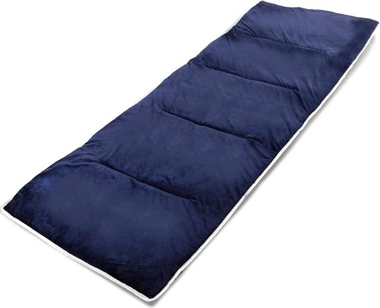 XL campingbed, veldbedonderlegger, 190 x 75 cm, martrat voor veldbed, inklapbaar, zacht en goed isolerende katoenen matras met hoogwaardige polyestervulling, marineblauw van evergreen34