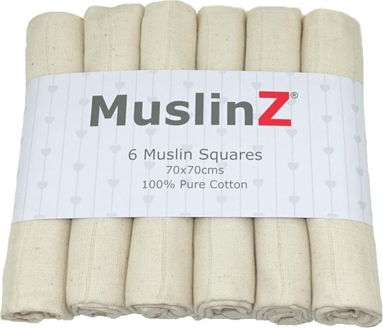 XL Mousseline Doeken 6 Pack - 100% Katoen - Absorberend & Zacht voor Baby