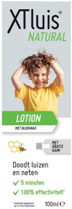 XT Luis – Natural Lotion – 100 ml – Anti-Luizenbehandeling – 100% Natuurlijk – Inclusief Luizenkam van Merkloos