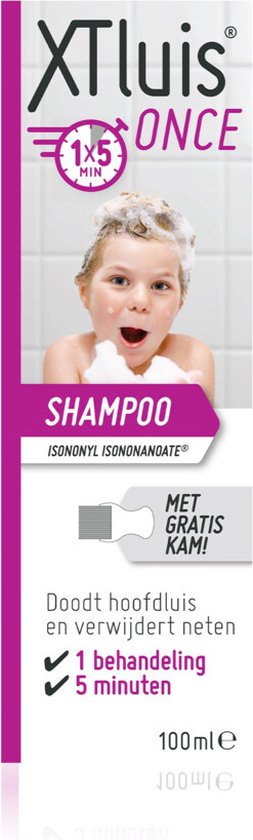 XT Luis – Once Shampoo – 100 ml – 1x5 Min Behandeling – Inclusief Kam – Tegen Hoofdluis & Neten van XT Luis