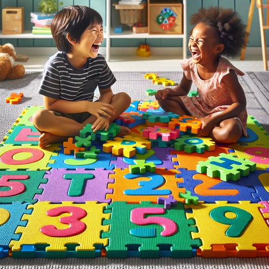 YANAH Speelmat XL - SchuimTegels - Baby - Multicolor - Puzzelmat 86-delig - 180 x 180cm van YANAH