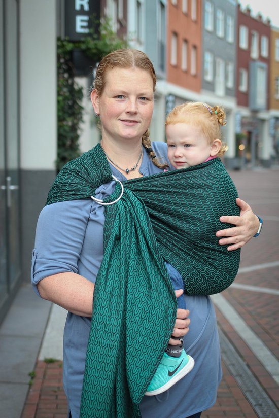 Yaro Turtle Emerald-Black Ring Sling van Yaro