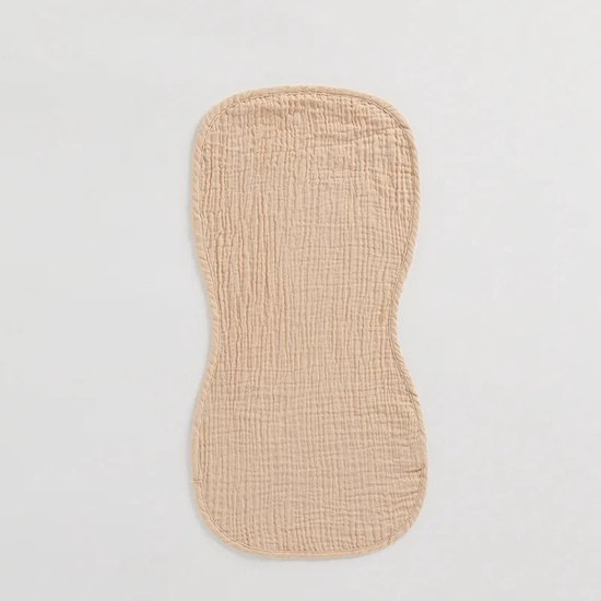 Ychee - Hydrofiele Katoenen Spuugdoek - Monddoek - Pinda vorm - 49x27CM - Kleur: Beige van Ychee