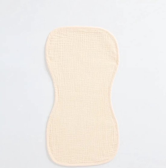 Ychee - Hydrofiele Katoenen Spuugdoek - Monddoek - Pinda vorm - 49x27CM - Kleur: Licht Beige van Ychee