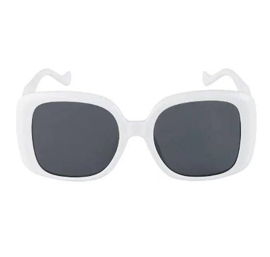Yehwang Zonnebril - Witte dames zonnebril - Groot montuur van Yehwang