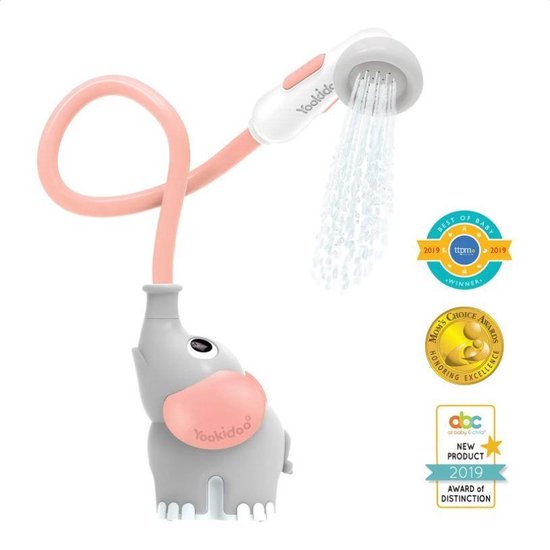 Yookidoo - Badspeelset - Elephant Baby Shower - Roze - 0+ maanden van Yookidoo