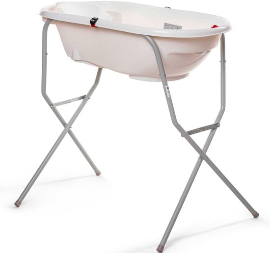 YOR® baby badje met standaard - baby badje - babybadje met standaard - Metaal - Grijs - 90cm x 85cm x 94cm
