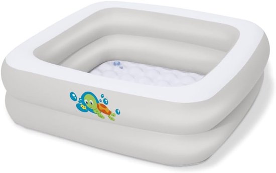 YOR® Kinderzwembad - Kinderzwembad Met Glijbaan - Speelzwembad - Kinderzwembad Playcenter - Wit - 24cm x 24cm x 6cm